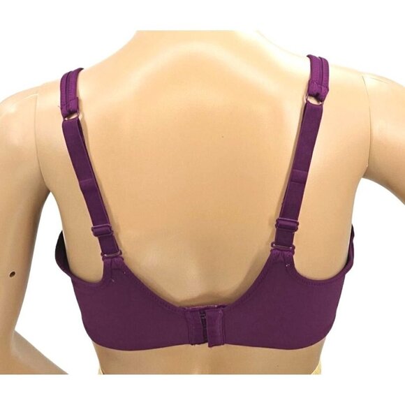 Bali Balconette Bra 36D Underwire One Smooth U Convertible Style 3439 Purple NEW - Picture 2 of 11